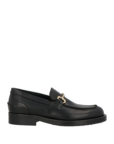 ANNA F. Loafers Black Leather