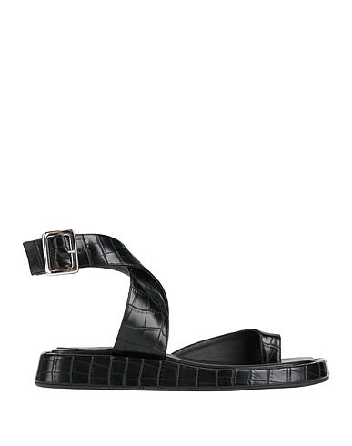 GIA BORGHINI Flip flops Black Synthetisches Material