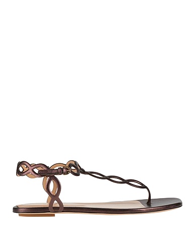 SERGIO ROSSI Flip flops Bronze Leather