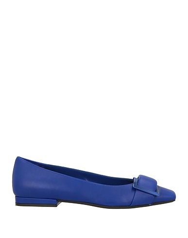SERGIO ROSSI Ballet flats Bright blue Leather