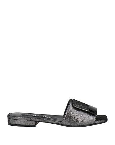 SERGIO ROSSI Sandals Charcoal Textile fibers