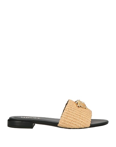 VERSACE Sandals Beige Textile fibres