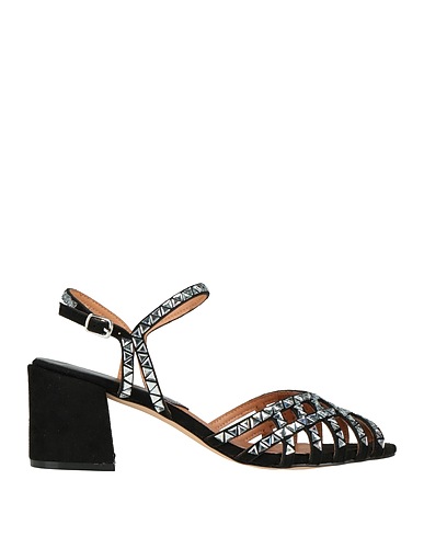 CAFèNOIR Sandals Black Textile fibers