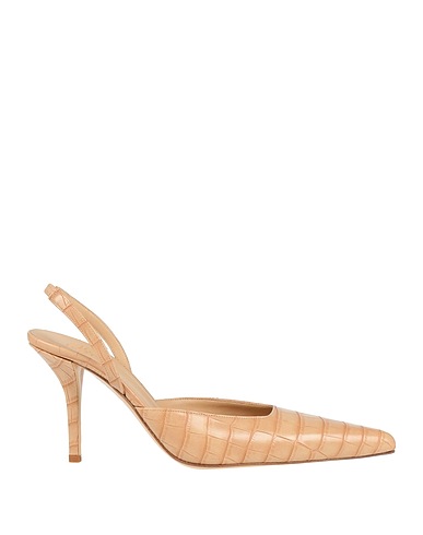 GIA BORGHINI Décolleté Beige Materiale sintetico