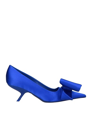 FERRAGAMO Pump Blue Leather