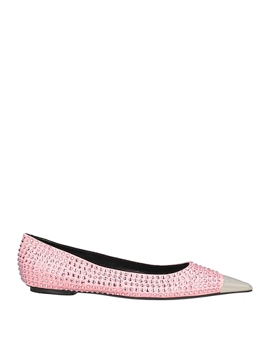 AREA x SERGIO ROSSI Ballet flats Pink Textile fibres