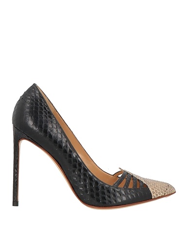 FRANCESCO RUSSO Court Black Snakeskin