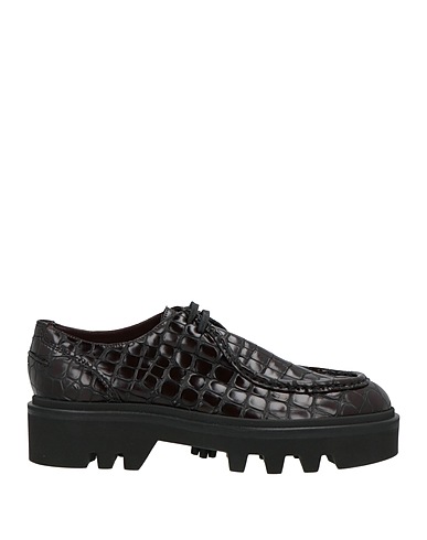 DRIES VAN NOTEN Laced shoes Dark brown Leather