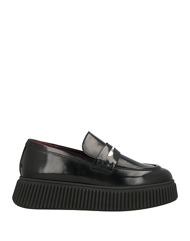 LORENZO MARI Loafers Black Leather