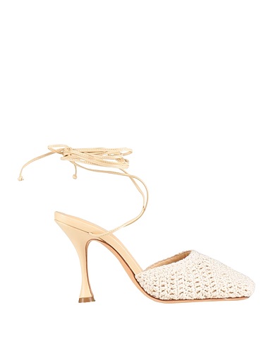 MAGDA BUTRYM Pumps Cremeweiß 100% Baumwolle, Leder