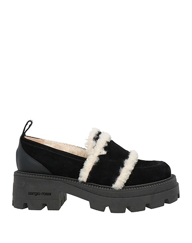 SERGIO ROSSI Loafers Black Calf hair