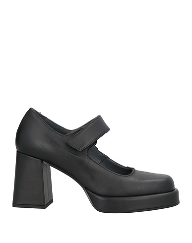 JANET & JANET Court Black Leather