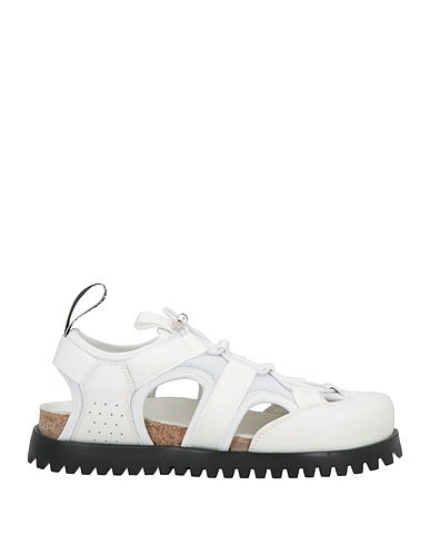 VERSACE Sandals White Calfskin, Synthetisches Material