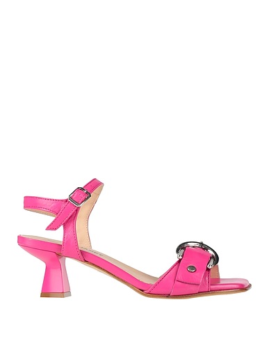 JANET & JANET Sandals Fuchsia Leather
