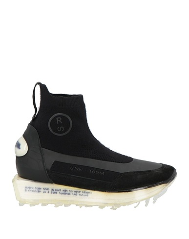 RBRSL RUBBER SOUL Sneakers Black Leather, Textile fibers