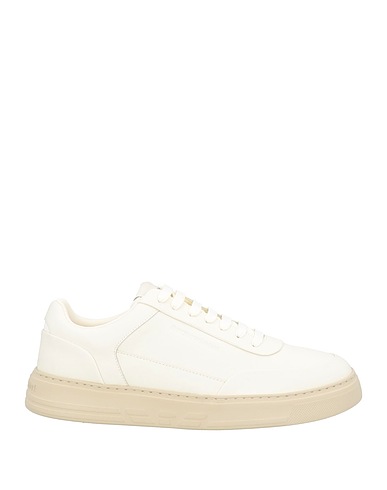 EMPORIO ARMANI Sneakers Off white Leather, Textile fibres
