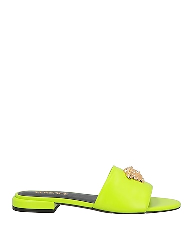 VERSACE Sandals Lime green Leather