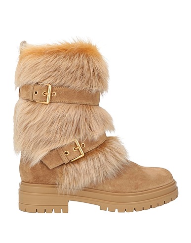 GIANVITO ROSSI Ankle boot Camel Shearling