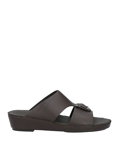 EMPORIO ARMANI Sandals Dark brown Leather