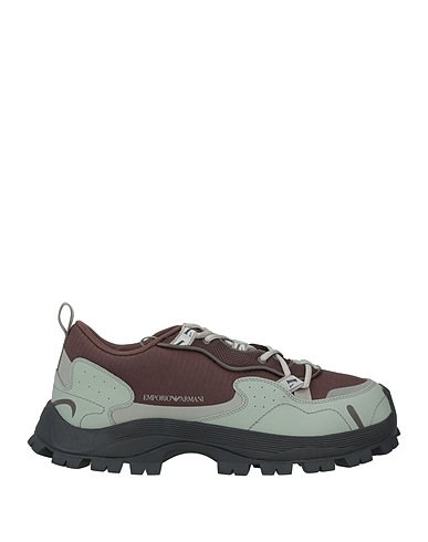 EMPORIO ARMANI Sneakers Sage green 100% Polyester, Polyurethane