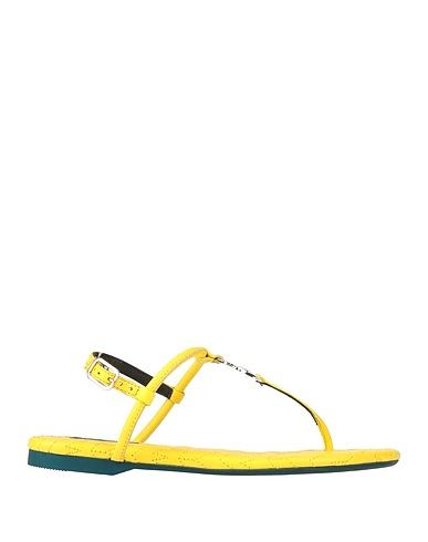 PATRIZIA PEPE Flip flops Yellow Leather
