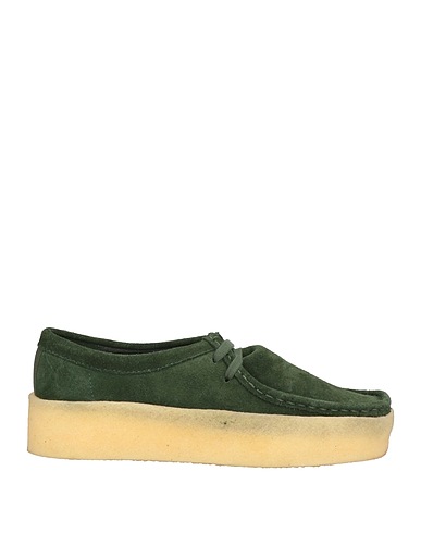 CLARKS ORIGINALS Laced shoes Dark green Leather