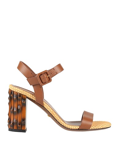 GUCCI Sandals Brown Leather