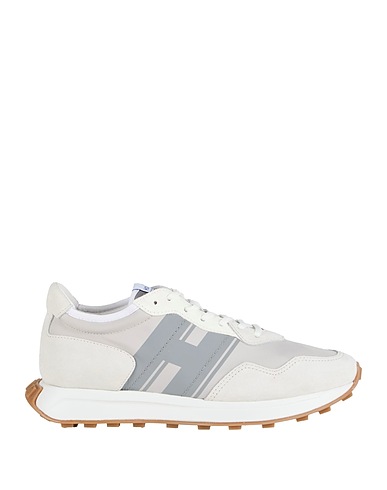 HOGAN Sneakers Light grey Leather, Textile fibres
