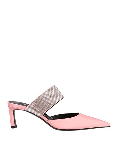 SERGIO ROSSI Mules and clogs Pink Textile fibers