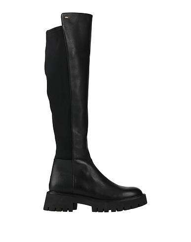 MICHAEL MICHAEL KORS Boots Black Leather, Textile fibres