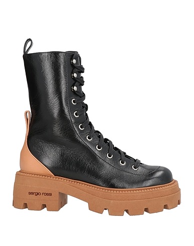 SERGIO ROSSI Ankle boot Black Calfskin, Cowhide