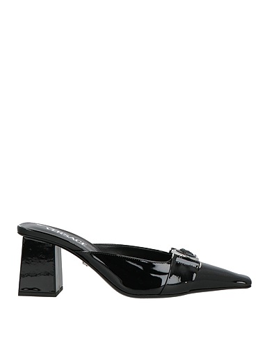 VERSACE Mules and clogs Black Leather