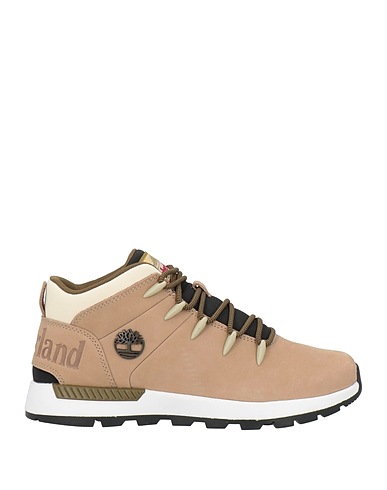 TIMBERLAND Ankle boot Beige Leather, Textile fibres
