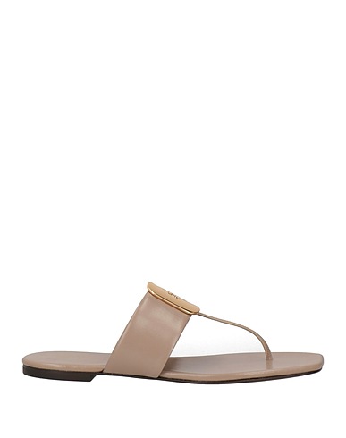 TORY BURCH Flip flops Taupe Leather