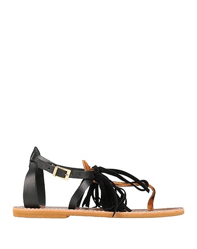 LE SALENTINE Flip flops Black Cowhide