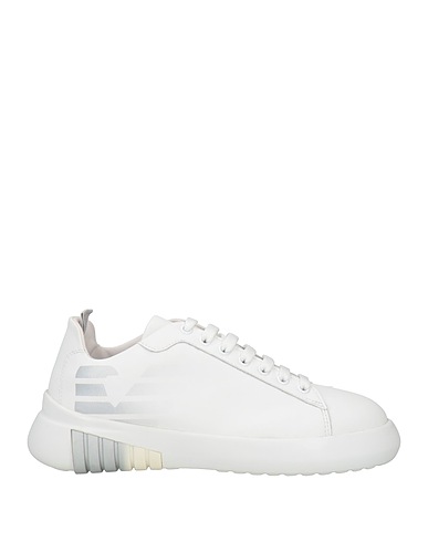 EMPORIO ARMANI Sneakers White 100% Calfskin, Polyurethane