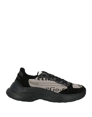 JOHN GALLIANO Sneakers Black Leather, Textile fibres