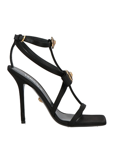 VERSACE Sandals Black Textile fibers