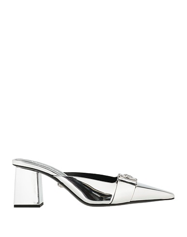 VERSACE Mules and clogs Silver Leather