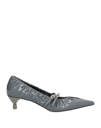 MSGM Décolleté Grigio Pelle