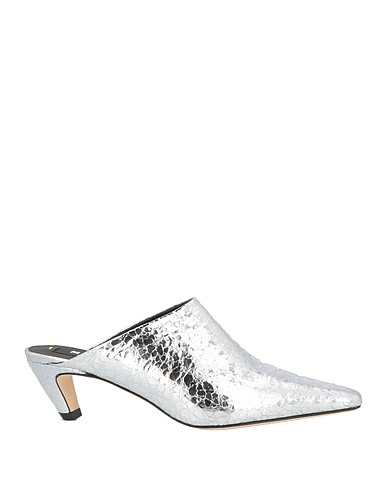 MSGM Mules and clogs Silver Leather