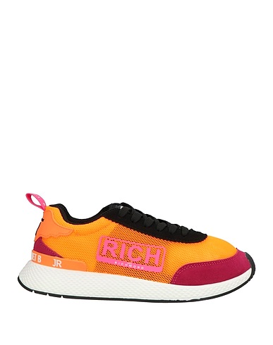 JOHN RICHMOND Sneakers Orange Textile fibers, Leather