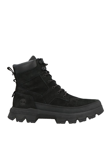TIMBERLAND Ankle boot Black Leather, Textile fibres