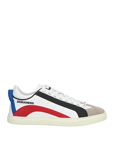 DSQUARED2 Sneakers White Calfskin, Textile fibers, PVC - Polyvinyl chloride