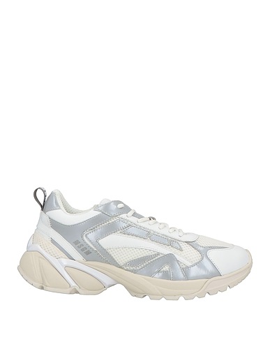 MSGM Sneakers White Leather, Textile fibers