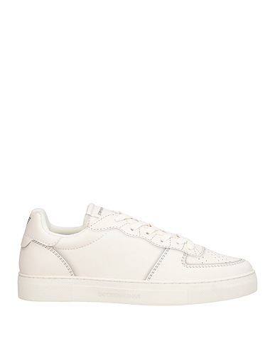 EMPORIO ARMANI Sneakers White 100% Polyester, Polyurethane