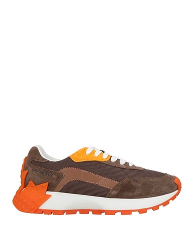 DSQUARED2 Sneakers Chocolate brown Leather, Synthetisches Material