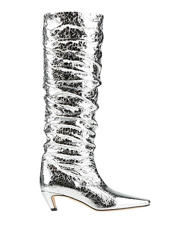 MSGM Boots Silver Leather