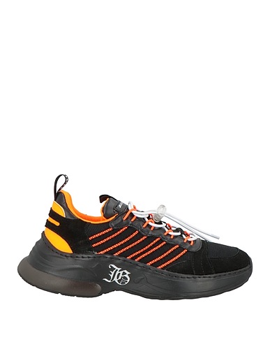 JOHN GALLIANO Sneakers Black Leather, Textile fibres