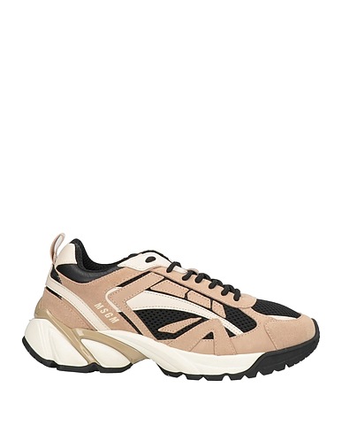 MSGM Sneakers Camel Leather, Textile fibers